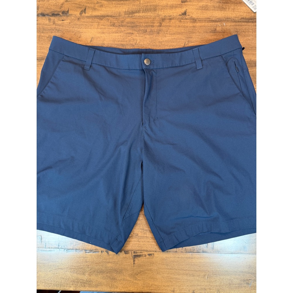 Lululemon Commission Short Navy Blue 9 Inch Inseam Mens Size 38 Golf Chino